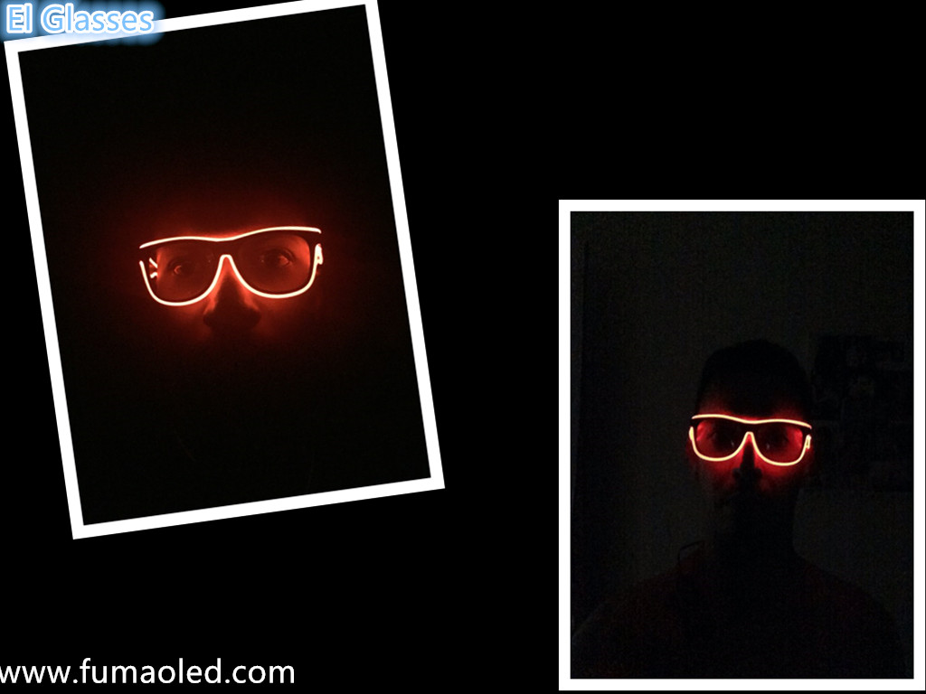 Neon Glow Custume EL Glasses