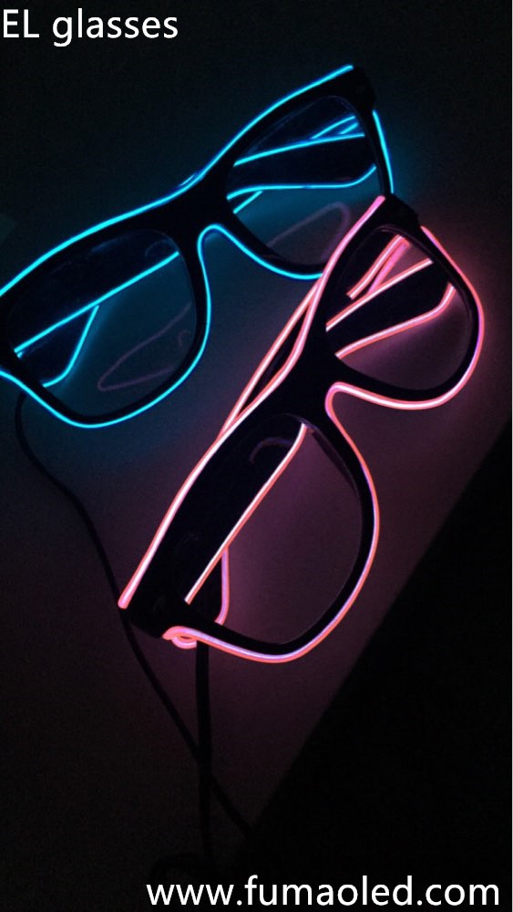 Blue And Red EL Neon Glasses