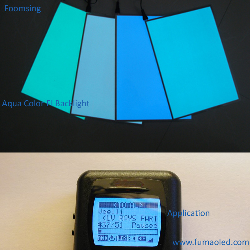 Blue Color El Sheet Panel With 12 V Inverter