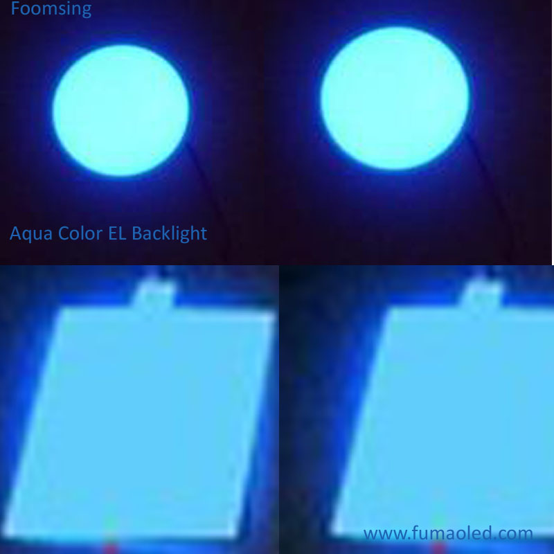 Customized Size Aqua Color El Backlight With 12V Inverter